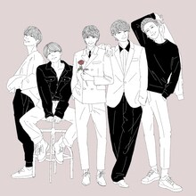 KotokaIzumiが描き下ろしたSexy Zoneのイラスト。