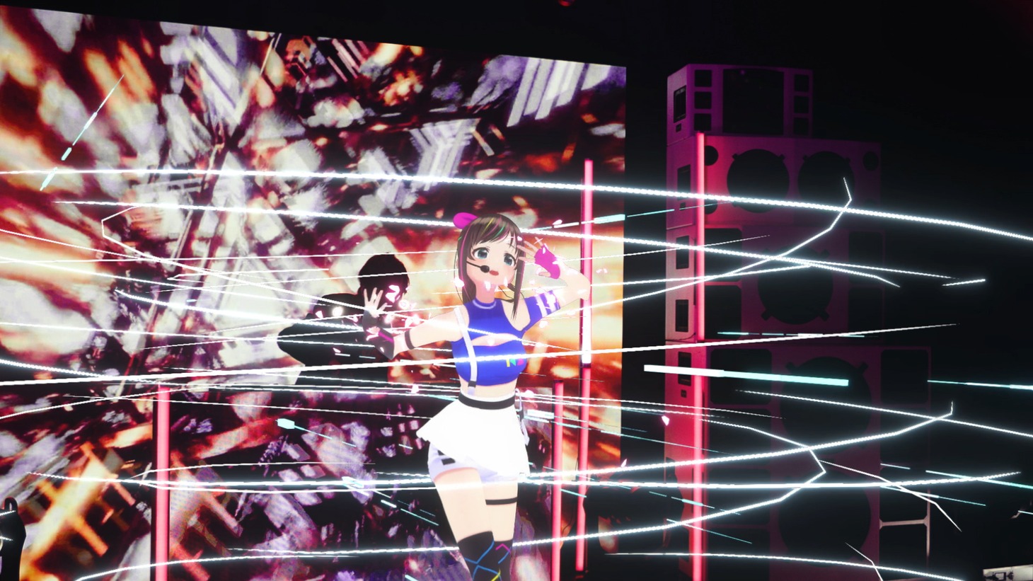 Kizuna AI「Kizuna AI 2nd Live "hello, world 2020"」の様子。