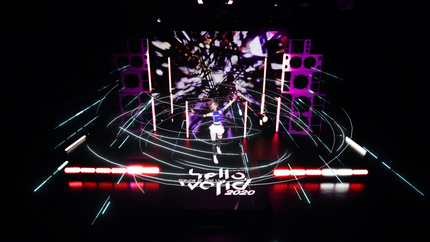 Kizuna AI「Kizuna AI 2nd Live "hello, world 2020"」の様子。