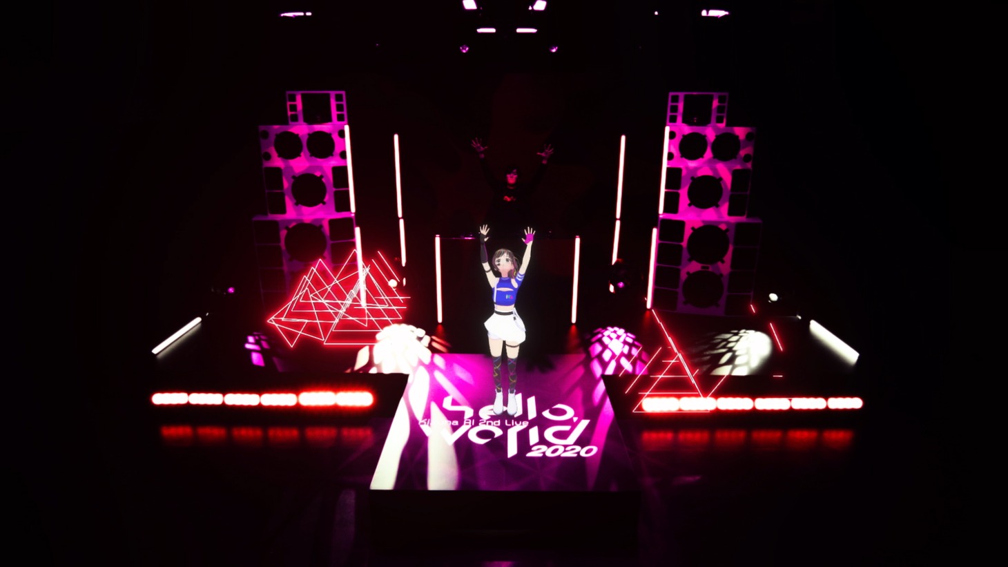 Kizuna AI「Kizuna AI 2nd Live "hello, world 2020"」の様子。