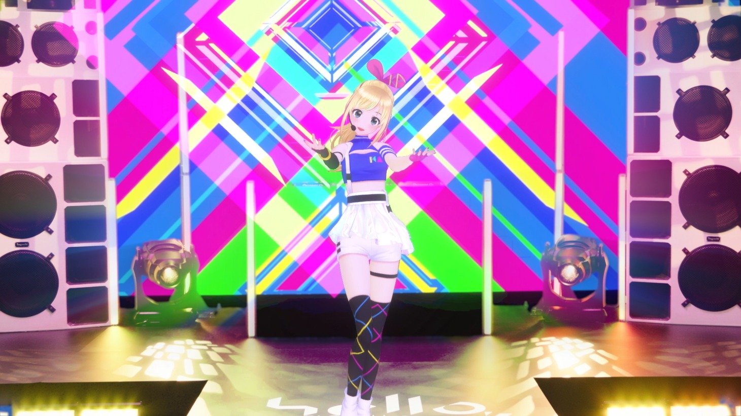 Kizuna AI「Kizuna AI 2nd Live "hello, world 2020"」の様子。