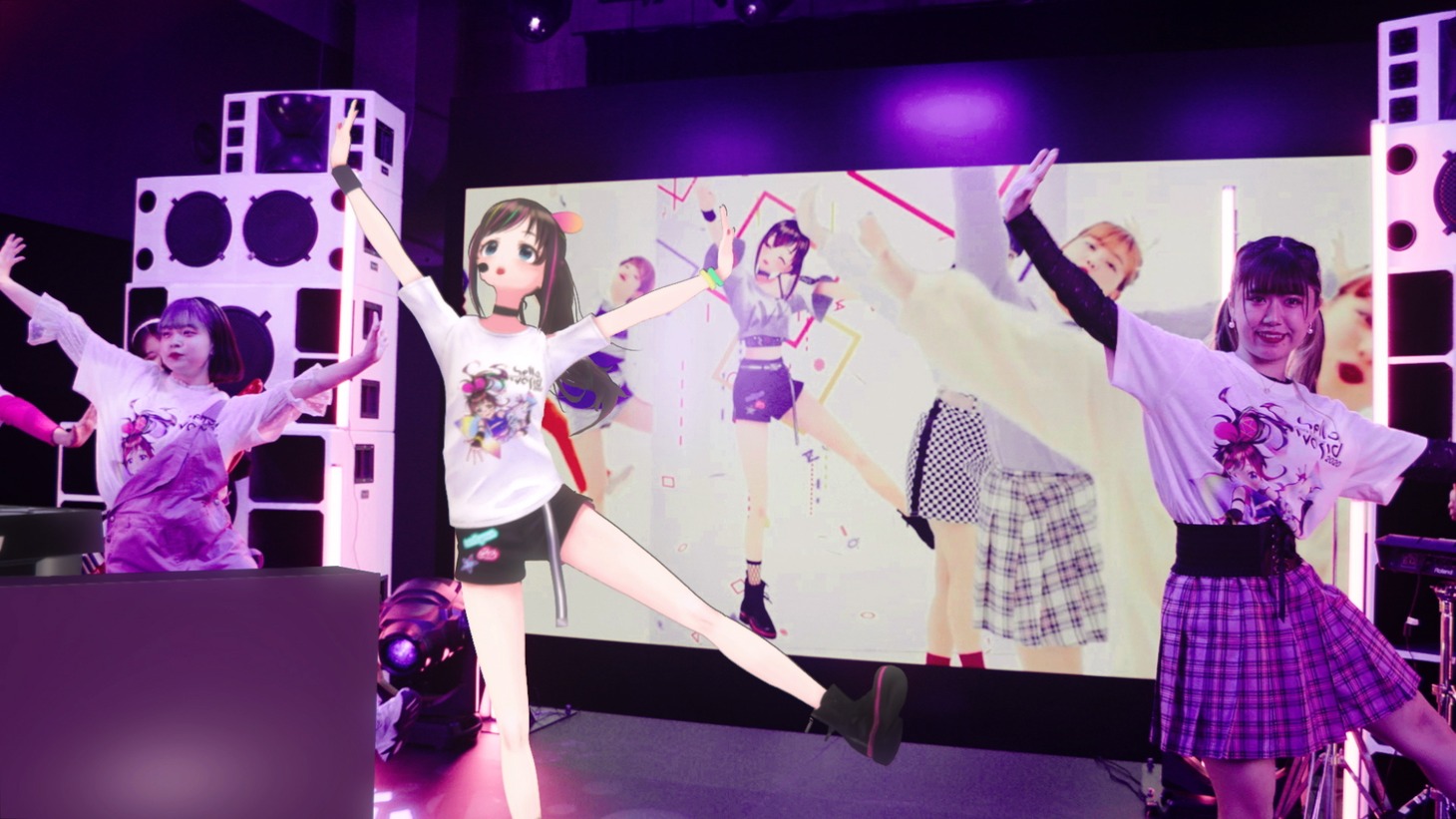 Kizuna AI「Kizuna AI 2nd Live "hello, world 2020"」の様子。