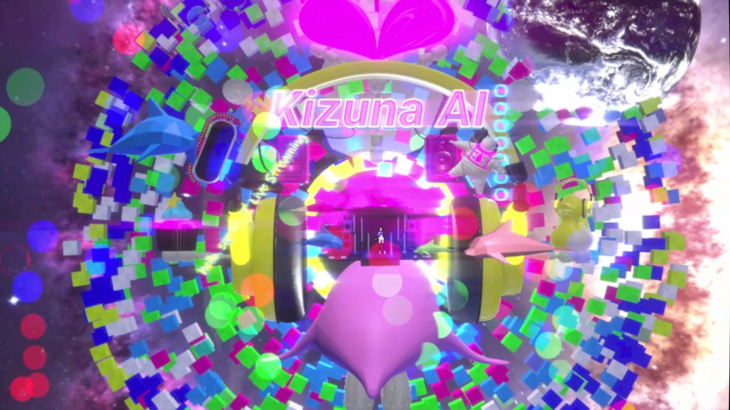 Kizuna AI「Kizuna AI 2nd Live "hello, world 2020"」の様子。