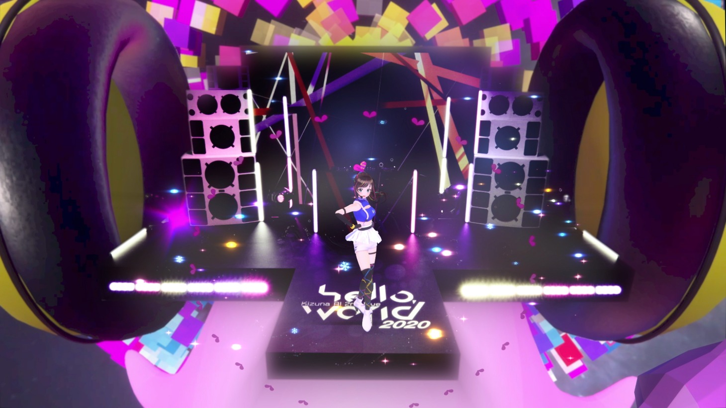 Kizuna AI「Kizuna AI 2nd Live "hello, world 2020"」の様子。