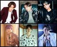上段左から真田佑馬（7ORDER）、橘慶太（w-inds.）、HAYATO（ONE N' ONLY）、下段左から本田康祐（OWV）、山中柔太朗（M!LK）、RIKU（THE RAMPAGE from EXILE TRIBE）。