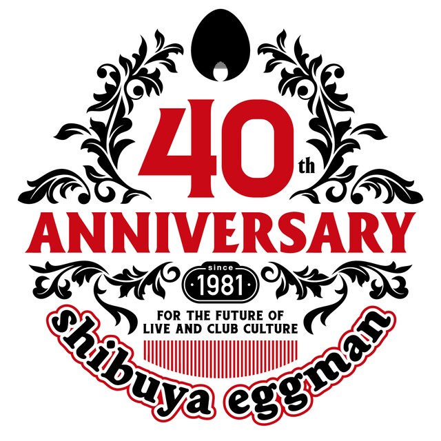 「shibuya eggman 40th. anniversary」ロゴ