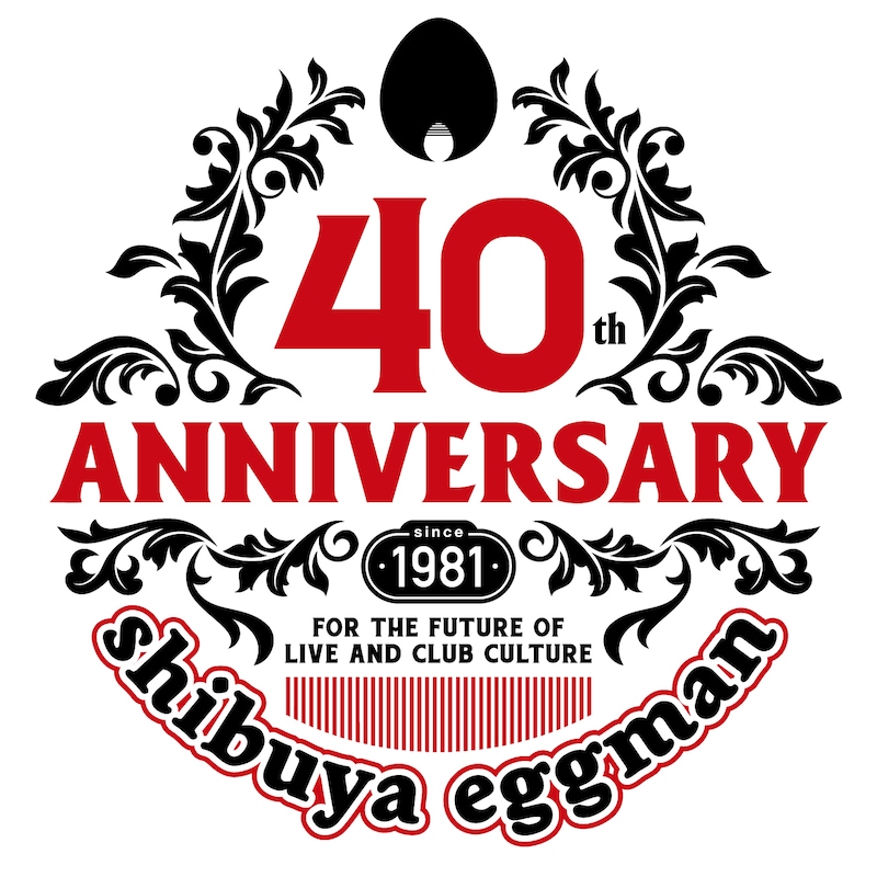 「shibuya eggman 40th. anniversary」ロゴ