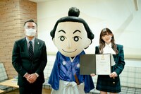 高知県観光特使就任式に出席した川村文乃。
