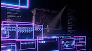 ARにより大量の視聴者コメントが浮かぶ会場フロア。
