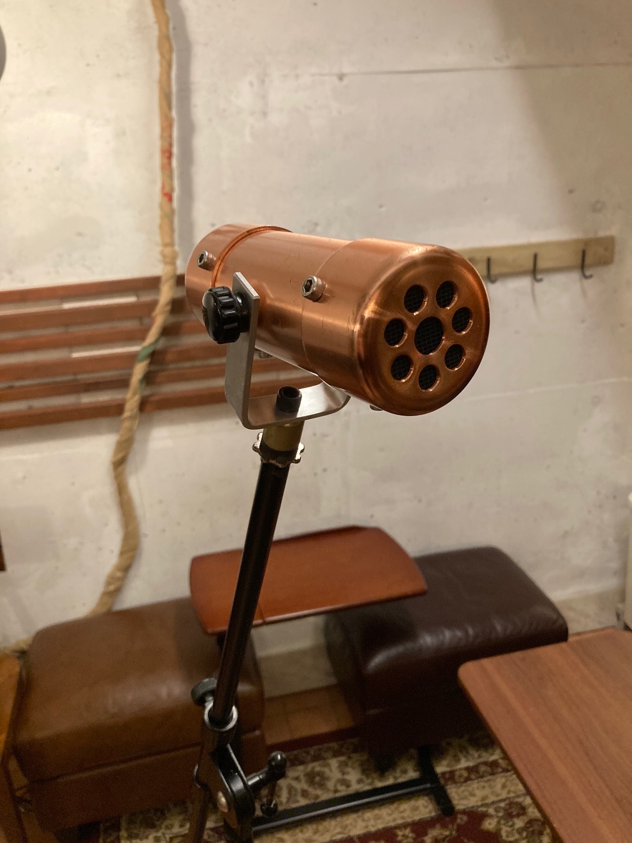 レコーディングで使用したPlacid Audio コッパーフォン。