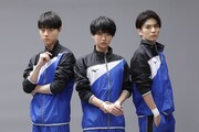 左から作間龍斗、井上瑞稀、高橋優斗。(c)2021 森絵都・角川文庫刊 / ドラマ「DIVE!!」製作委員会