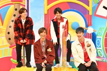 前列左から田中樹、ジェシー、京本大我、高地優吾（SixTONES）。(c)TBS
