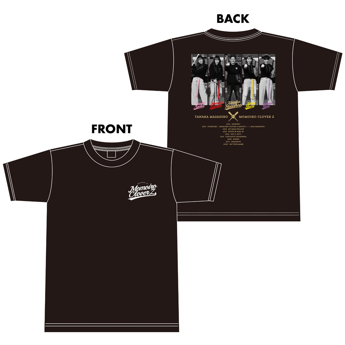 田中将大投手×ももいろクローバーZオリジナルTシャツ（黒）