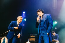 大森はじめと谷中敦。（撮影：勝永祐介）