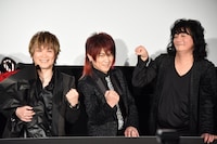 左から影山ヒロノブ、きただにひろし、福山芳樹。