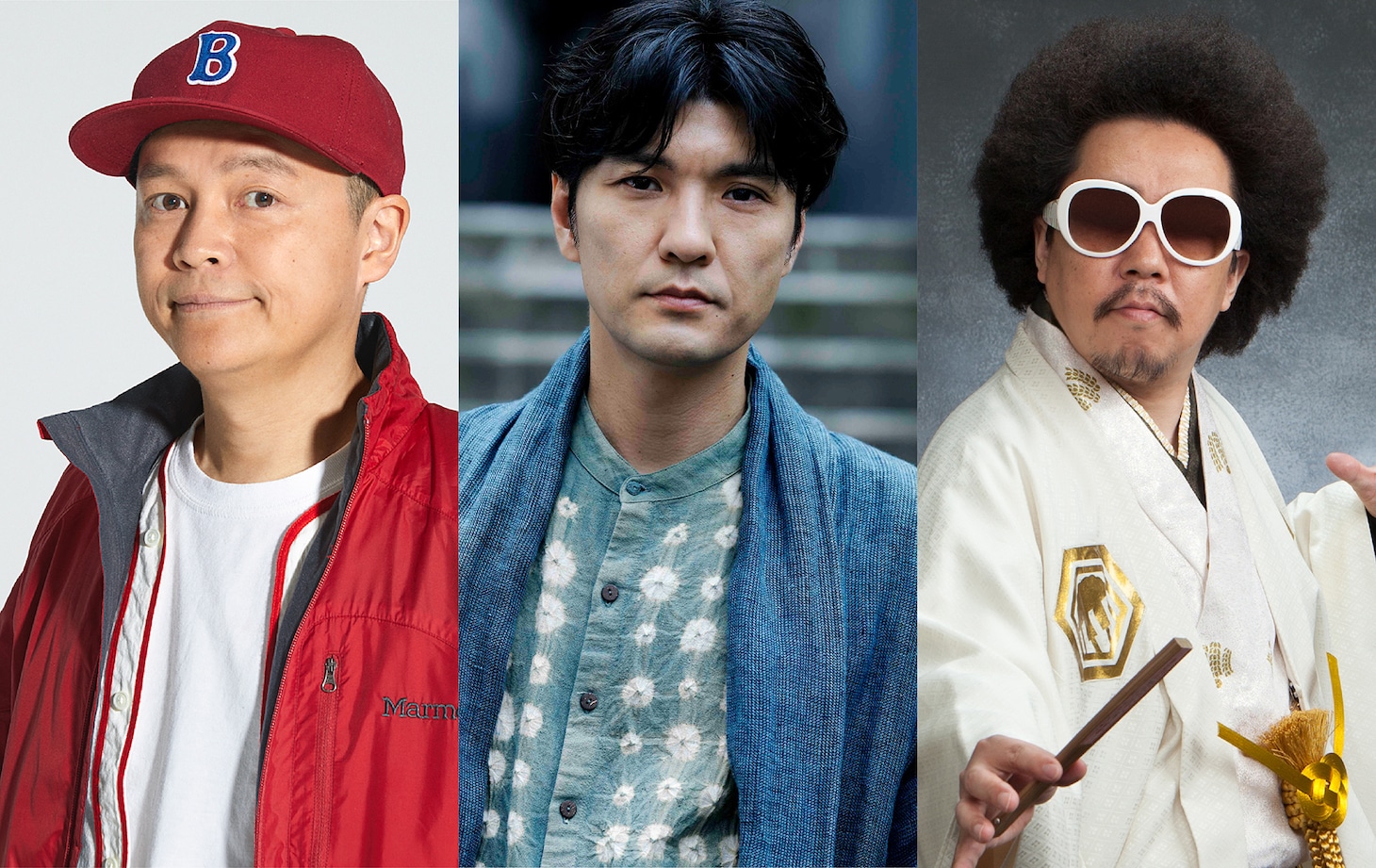 「CAMP TV」MC陣。左からBose（スチャダラパー）、森山直太朗、レキシ。
