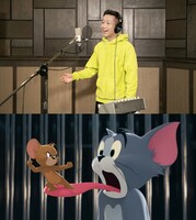 上から瑛人、映画「トムとジェリー」のワンシーン。(c)2020 Warner Bros. All Rights Reserved.