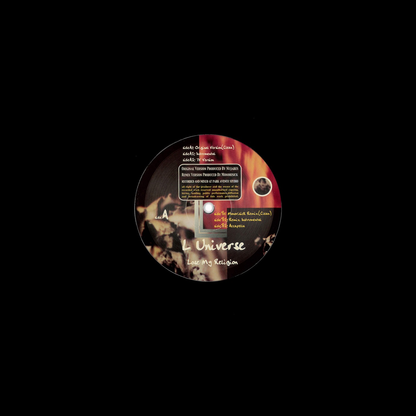 L Universe「Lose My Religion」ジャケット