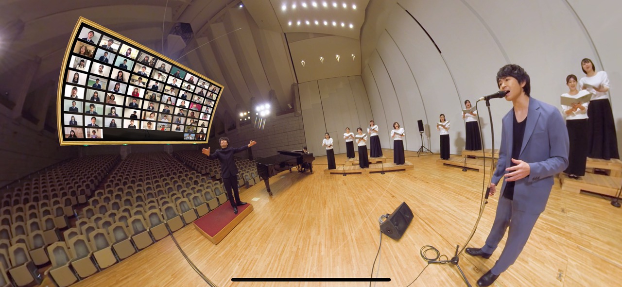 「音のVR」リモート合唱映像のイメージ。