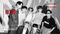 MusiCares公式SNSが発表したBTS「MusiCares Music on a Mission Virtual Concert」のビジュアル。