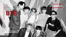 MusiCares公式SNSが発表したBTS「MusiCares Music on a Mission Virtual Concert」のビジュアル。