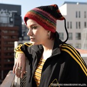 「hide 紐付きニットキャップ」サンプル着用イメージ