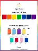 「NiziU OFFICIAL COLORS & OFFICIAL MEMBER COLOR」一覧
