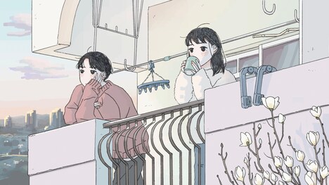 NHK Eテレ「10年話せなかったこと」のために大島智子が手がけたアイキャッチイラスト。