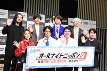 「オールナイトニッポン0（ZERO）」のパーソナリティ。左上から時計回りにCreepy Nuts、三四郎、佐久間宣行、マヂカルラブリー、ファーストサマーウイカ。