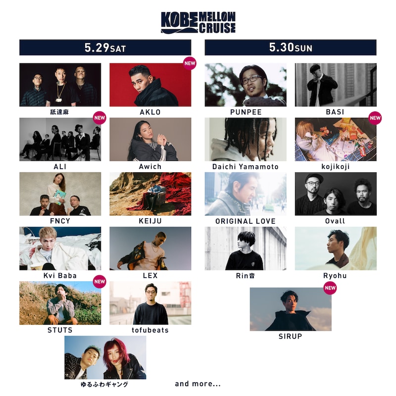 「KOBE MELLOW CRUISE 2021」出演者