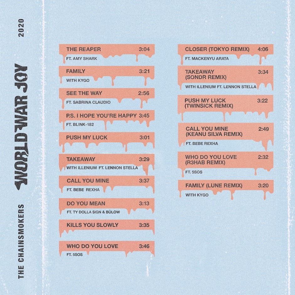 The Chainsmokers「Closer（Tokyo Remix）（feat. 新田真剣佑）」配信ジャケット