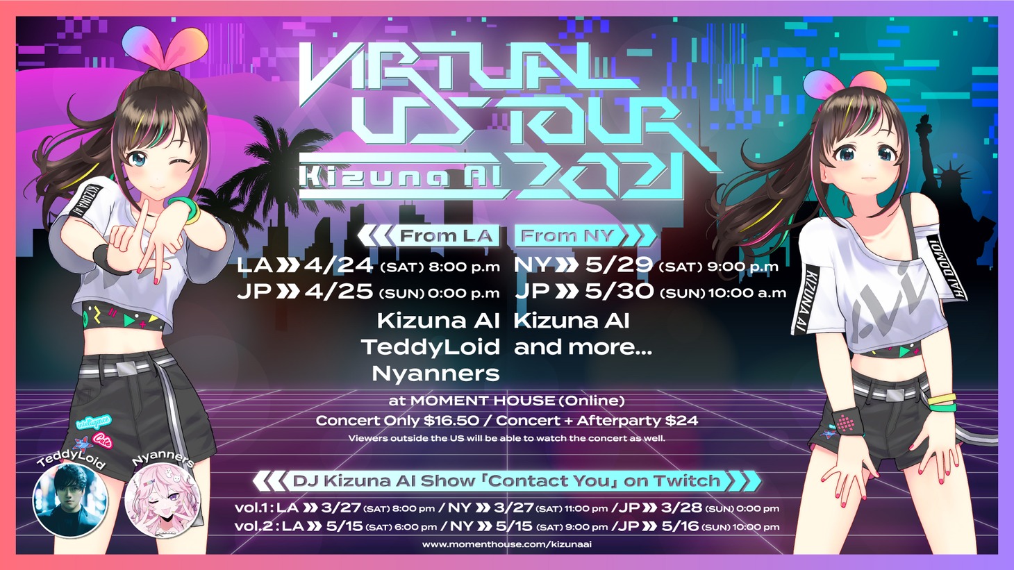 「Kizuna AI Virtual US Tour」キービジュアル