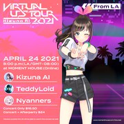 「Kizuna AI Virtual US Tour DAY1 "Virtual Live From LA"」告知ビジュアル
