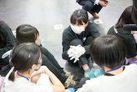 「WACK合同オーディション2021」昼のパフォーマンス審査後の様子。