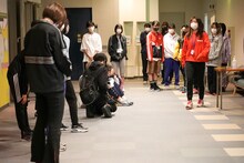 「WACK合同オーディション2021」4日目の救済腹筋対決後の様子。