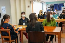 「WACK合同オーディション2021」5日目ババ抜き対決の様子。