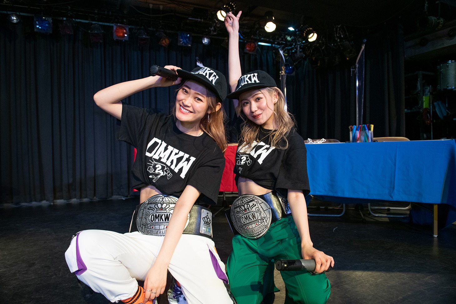 初代「おもカワ」チャンピオンに輝いたlyrical schoolのminanとhime。