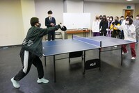 月ノウサギ、アイナスターの卓球大会の様子。