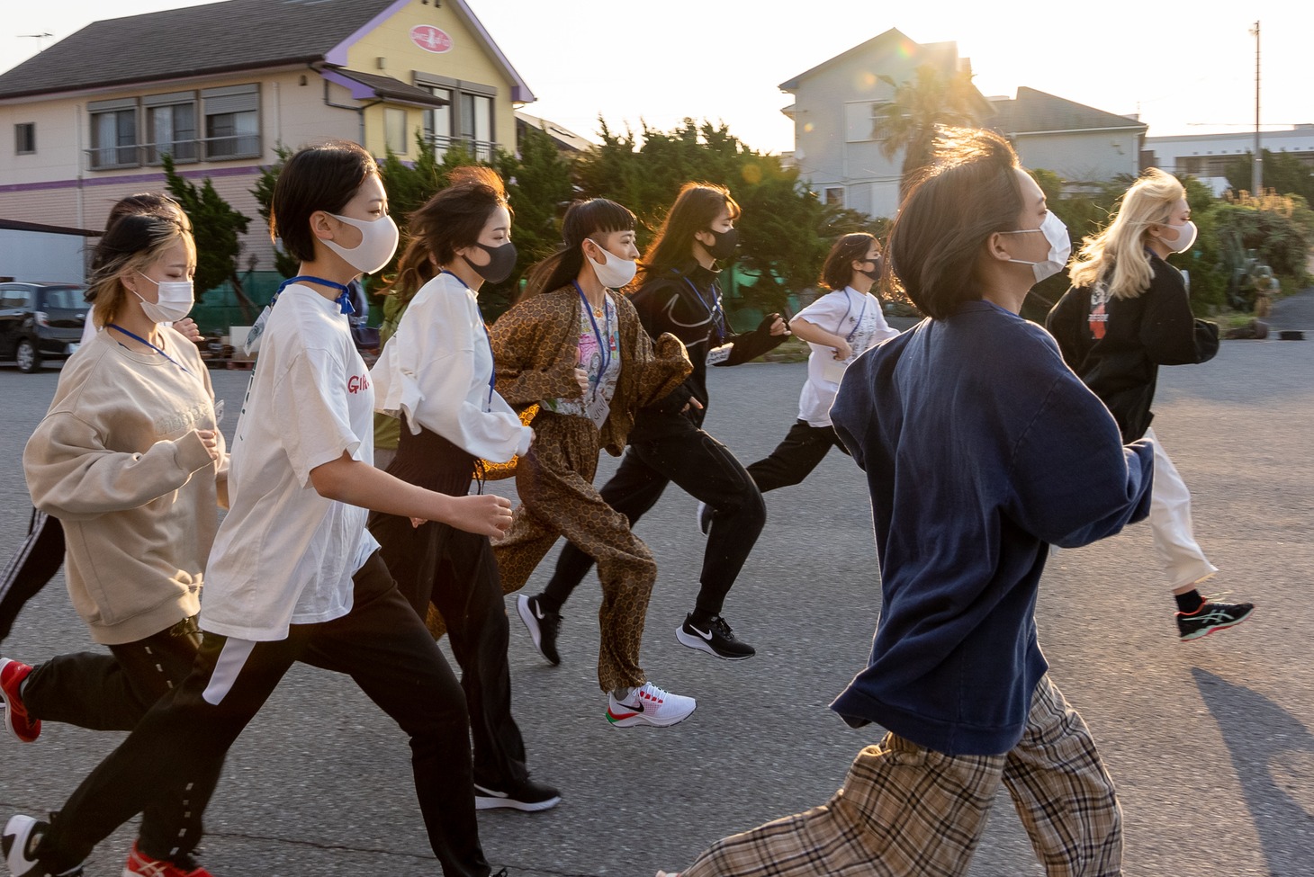 「WACK合同オーディション2021」最終日の早朝マラソンの様子。
