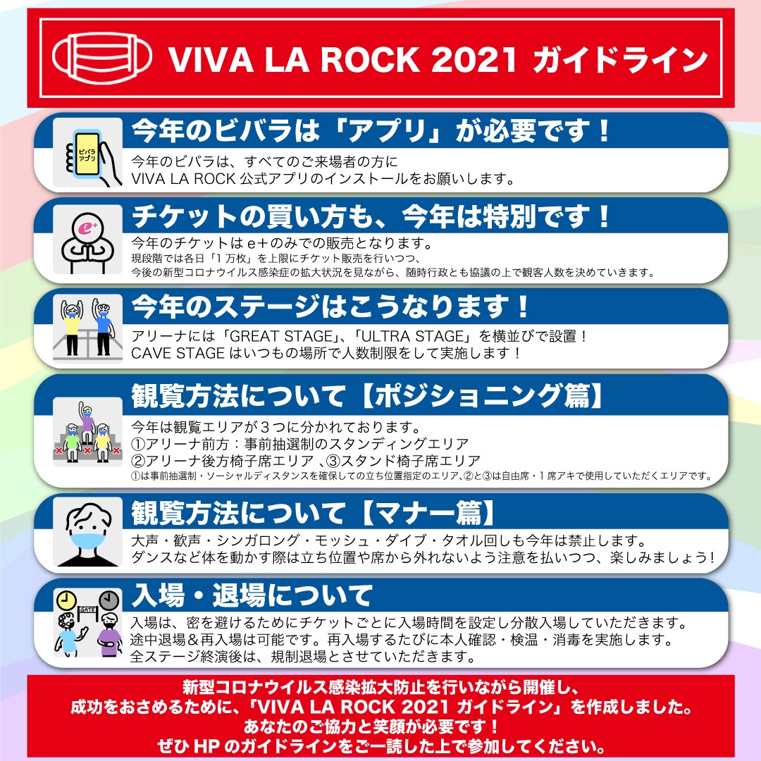 「VIVA LA ROCK 2021」ガイドライン