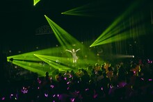 道重さゆみのライブ中の様子。（撮影：二宮ユーキ）