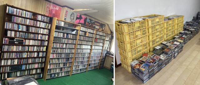 伊藤研究員の自宅にあるCDの一部。