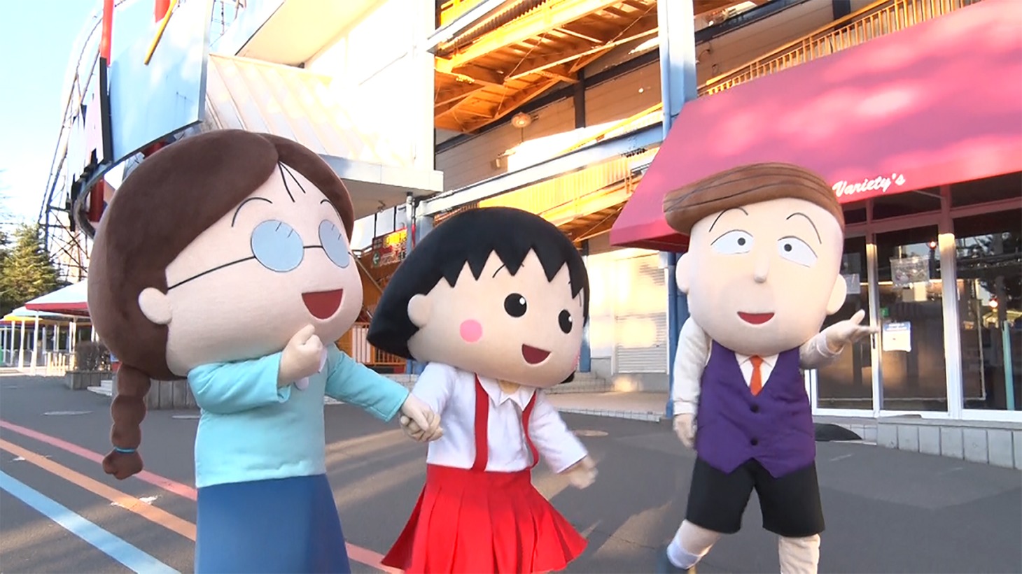左からたまちゃん、まる子、花輪クン。(c)フジテレビ