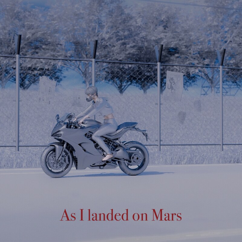a子「As I landed on Mars」配信ジャケット