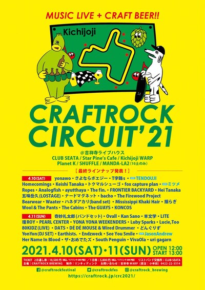 「CRAFTROCK CIRCUIT '21」告知ビジュアル