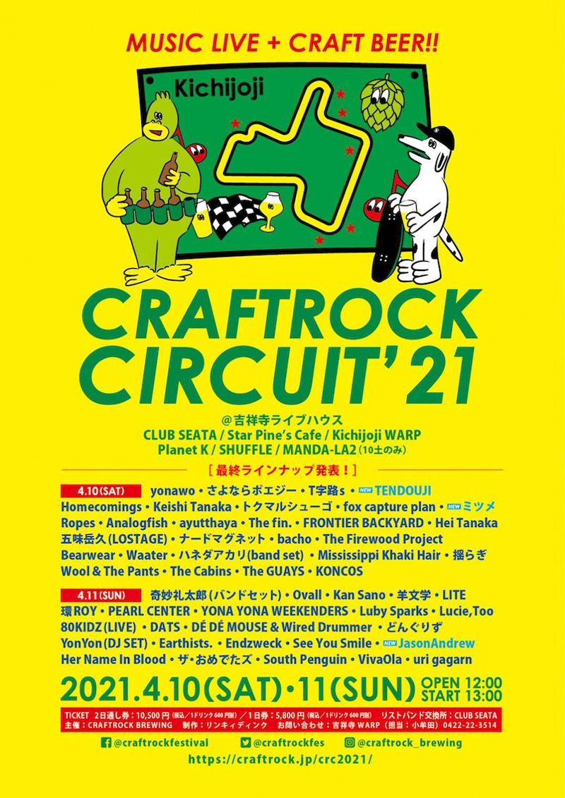「CRAFTROCK CIRCUIT '21」告知ビジュアル
