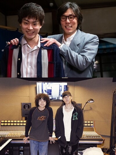 上段「キネマの神様」場面写真、下段「うたかた歌」レコーディング時の様子。(c)2021「キネマの神様」製作委員会