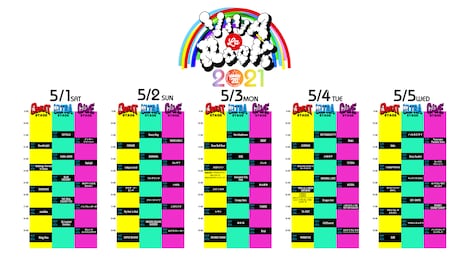 「VIVA LA ROCK 2021」タイムテーブル
