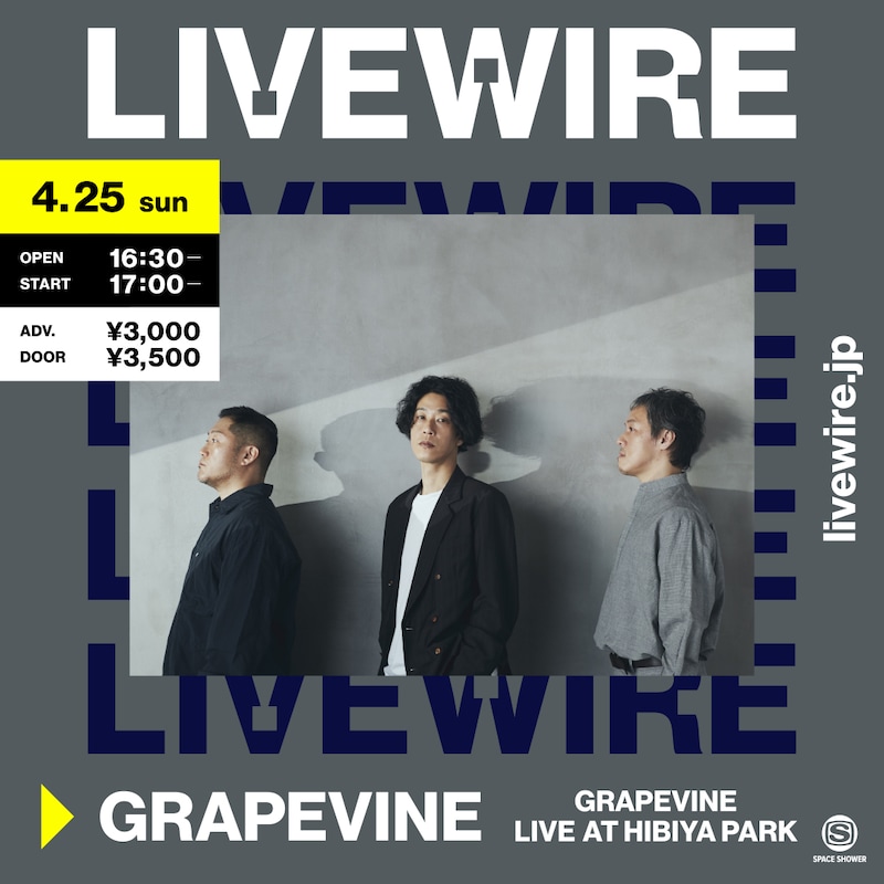 LIVEWIRE「GRAPEVINE LIVE AT HIBIYA PARK」告知ビジュアル
