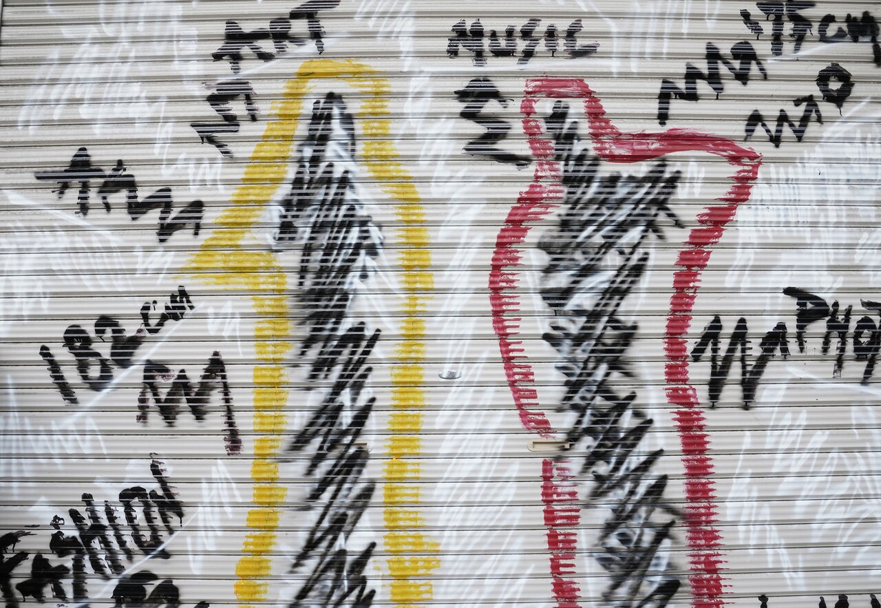 森田美勇人が描いたシャッタアート。